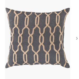 Surya Gates Linen Pillow Cover Pair 18" Square